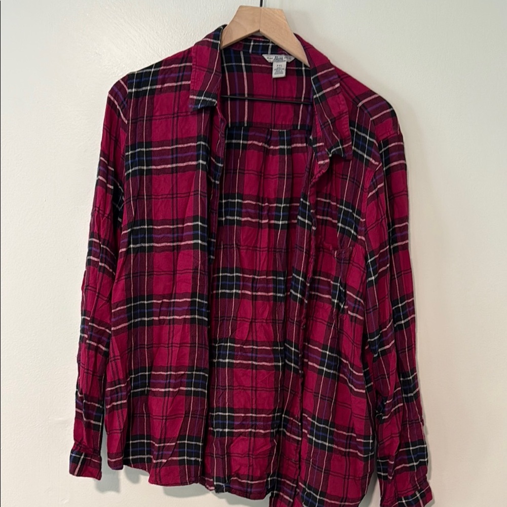 Bass Red and Black Button Down Shirt